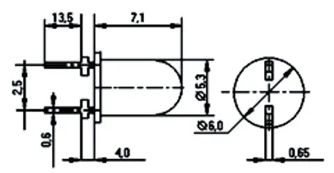 АЛ307ММ диод светоизлучающий фото 2