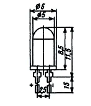 АЛ336К диод светоизлучающий фото 3 АЛ336К диод светоизлучающий фото 3